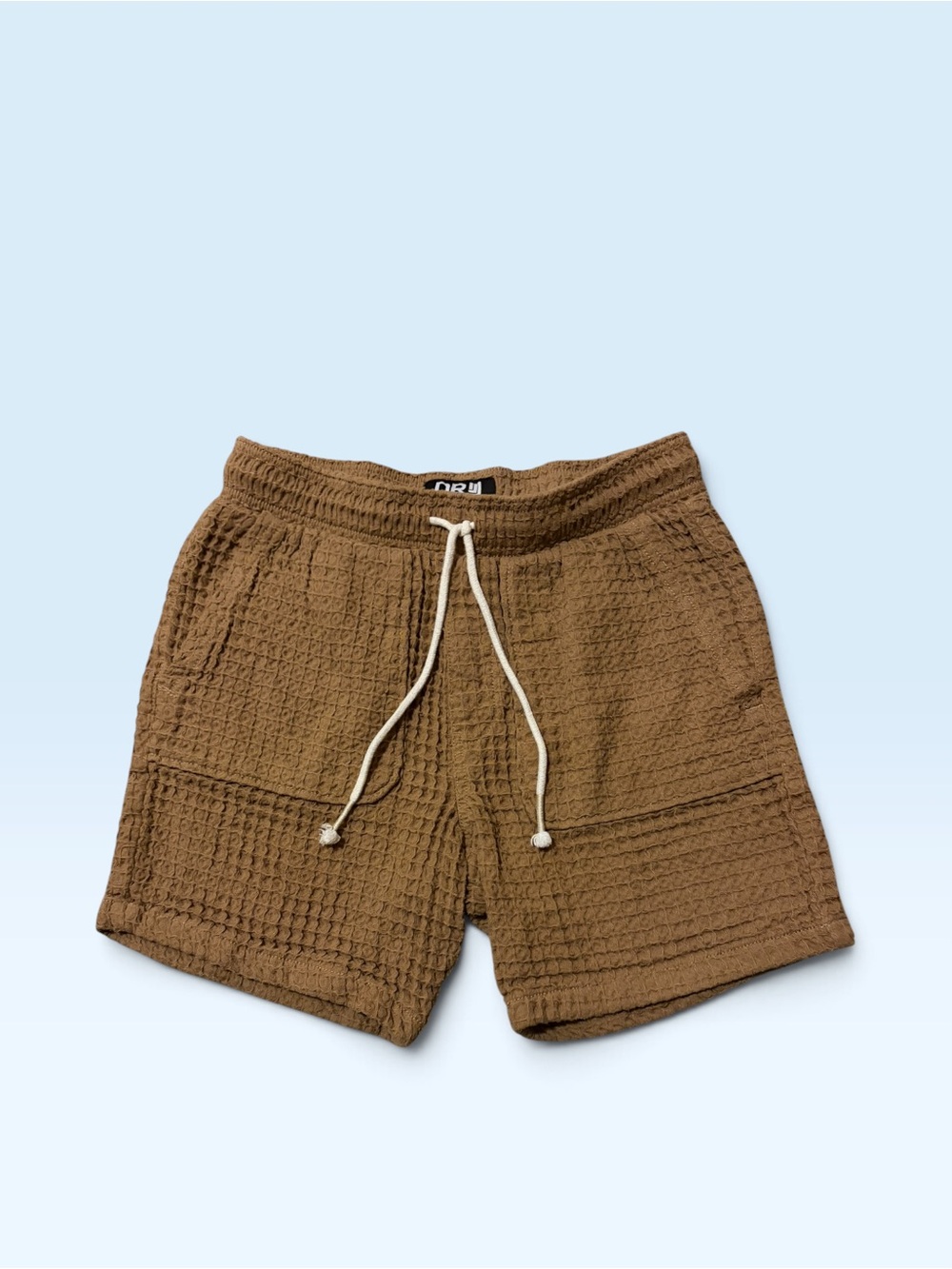 DR Essentials Brown Waffle Drawstring Men’s Shorts